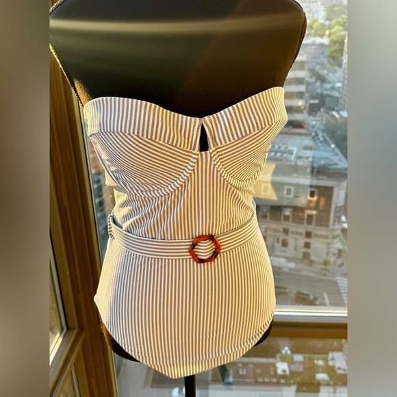 🆕 ZIMMERMANN 🧿 NWOT Chintz Stripe Underwire One Piece- Sz 3 US8 CUP SIZE C/D - Picture 7 of 16